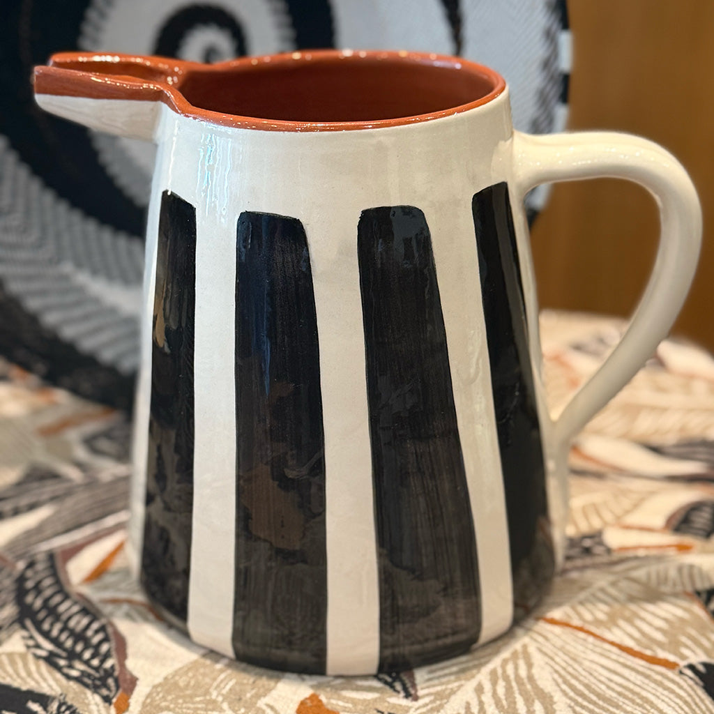 Portuguese Ceramic - Thick Stripe Pitcher 2 Litre