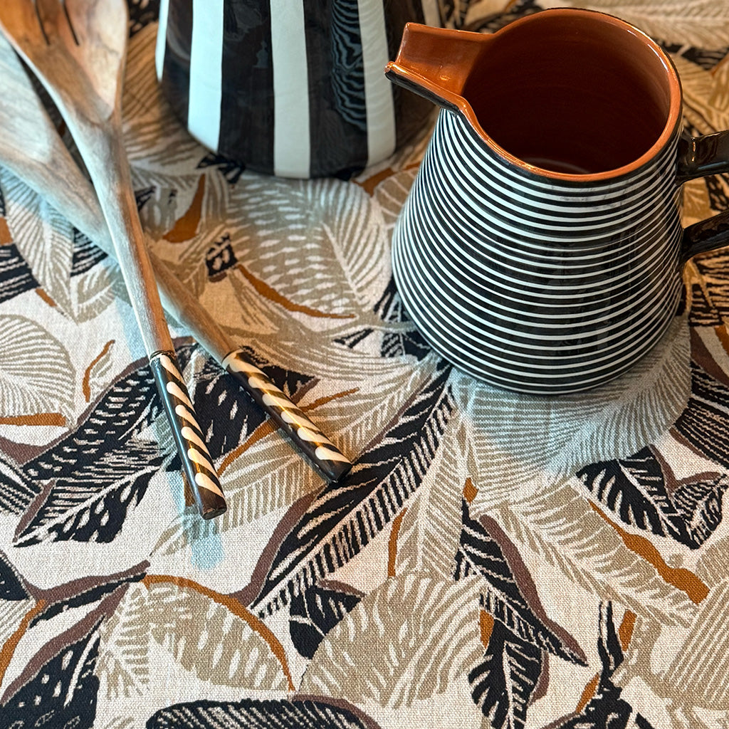 Desert Palm - Cotton Tablecloth with Tassel Detail