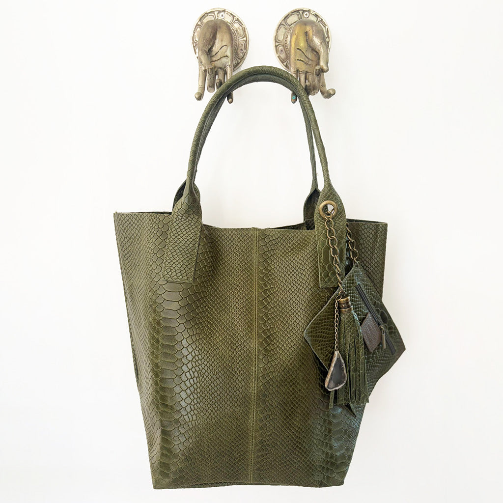 Ophidia - Italian Snake Leather Shopper