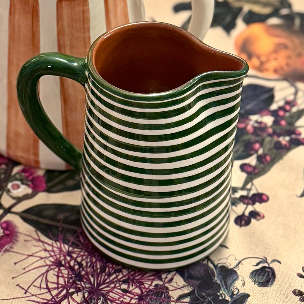 Portuguese Ceramic - Thin Stripe Serving Jug 1 Litre