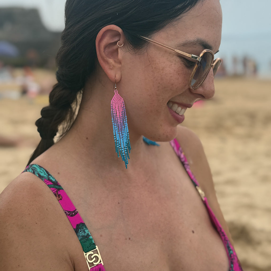 Ilala Beach - Hand-beaded African Earrings