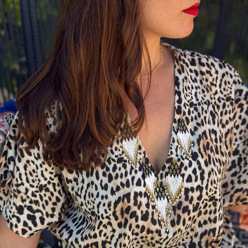 I Dreamed of Africa - Pure Cotton Beaded Kaftan