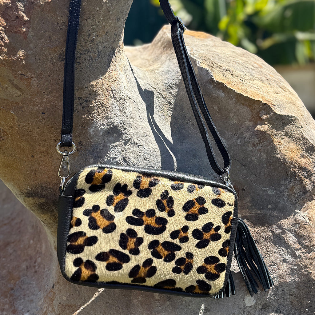Leopard Luxe - Italian Leather Box Bag