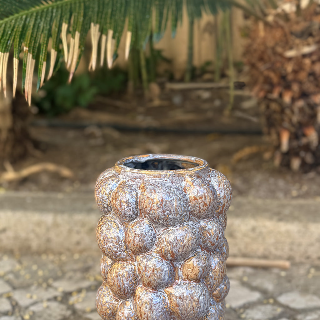 Palm Kernel - Painted Ceramic Cluster Vase Tall