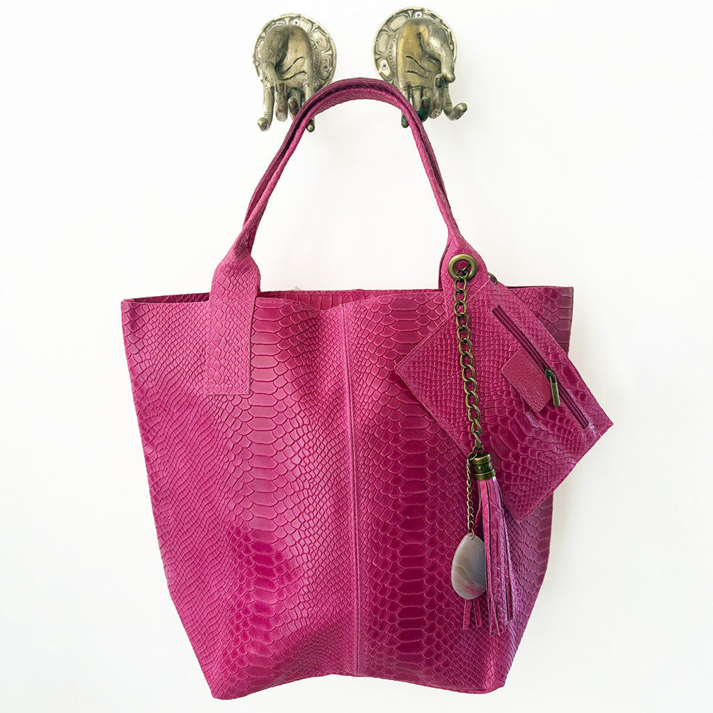 Ophidia - Italian Snake Leather Shopper