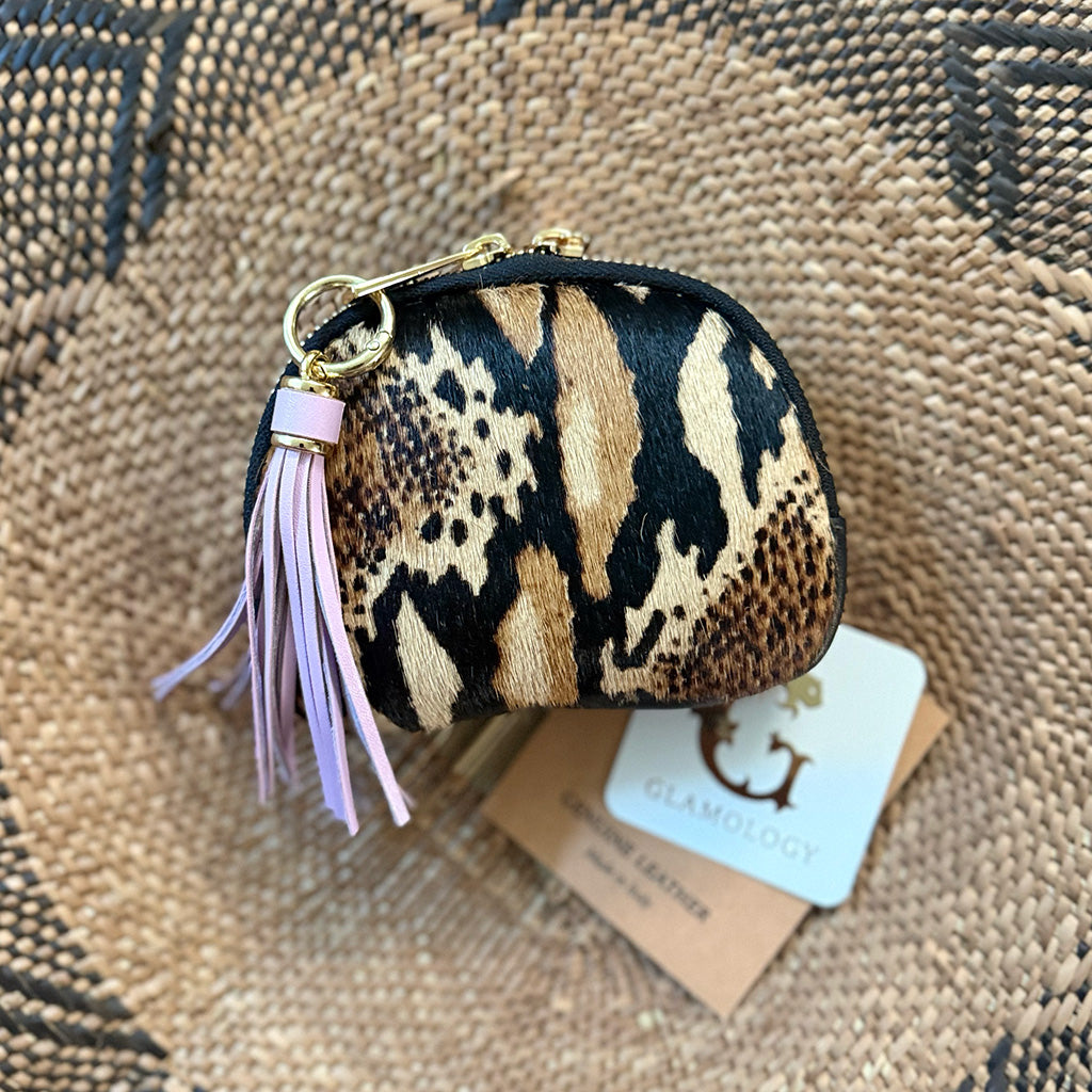 Wild Side - Italian Leather Animal Print Pouch