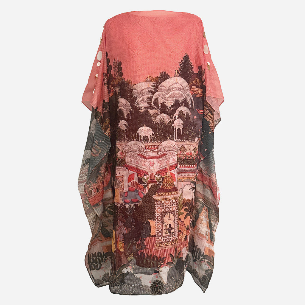 The Taj Melhor - Sheer Crossweave Beaded Kaftan