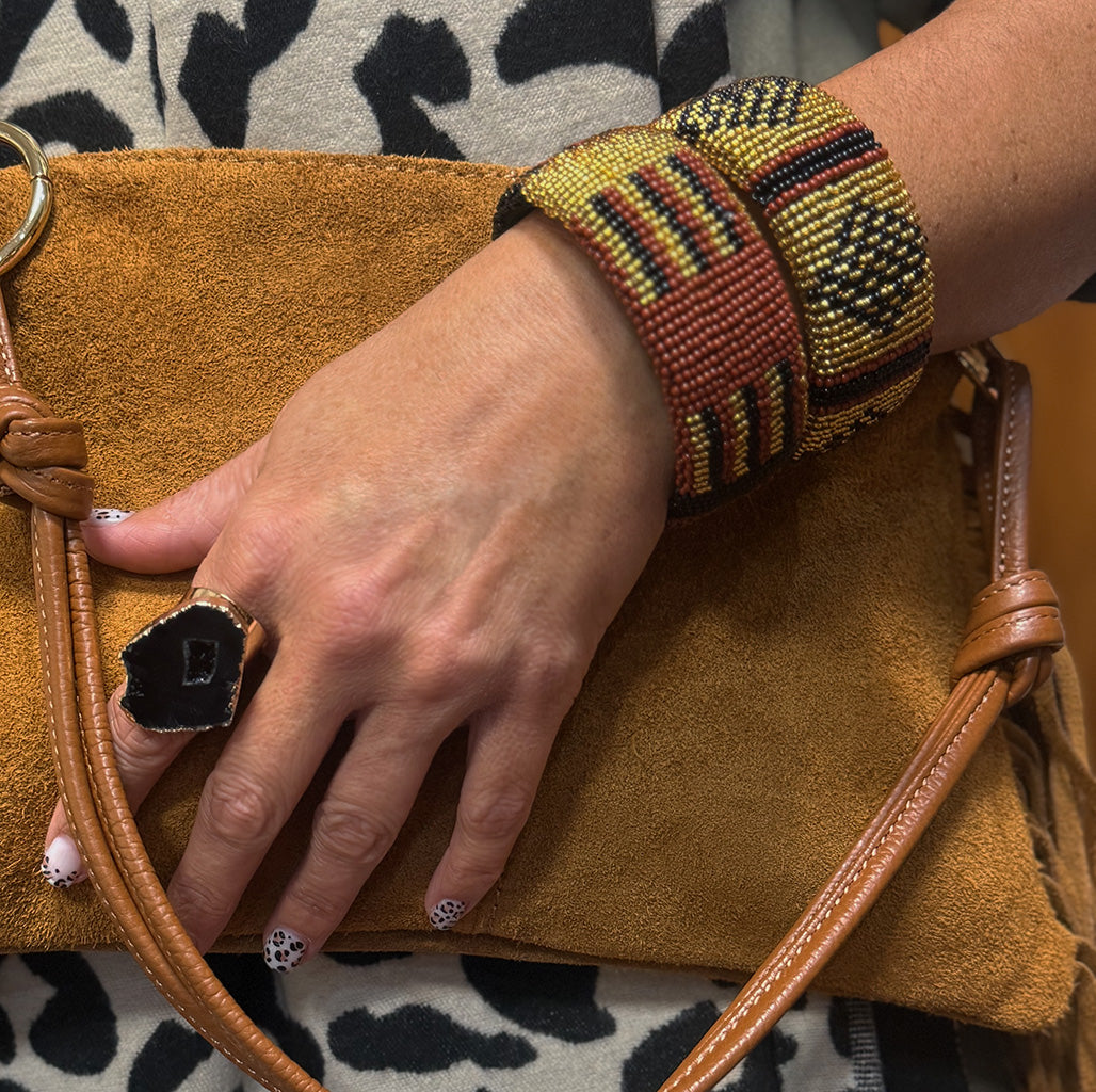Exotic Earth - Hand-beaded African Bangles
