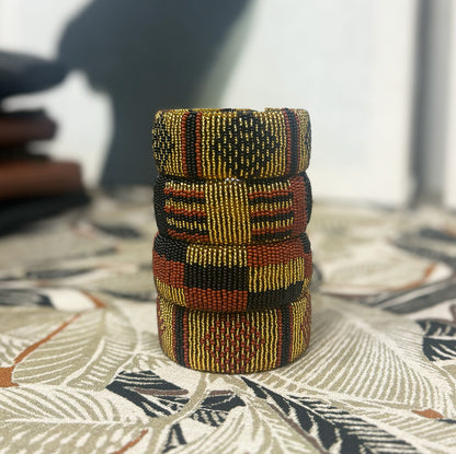 Exotic Earth - Hand-beaded African Bangles