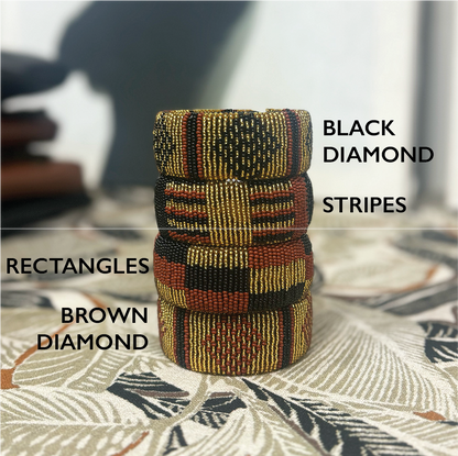 Exotic Earth - Hand-beaded African Bangles