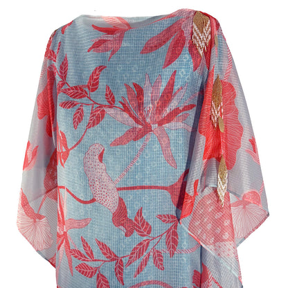 Caribbean Dream - Sheer Crossweave Beaded Kaftan