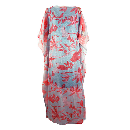 Caribbean Dream - Sheer Crossweave Beaded Kaftan