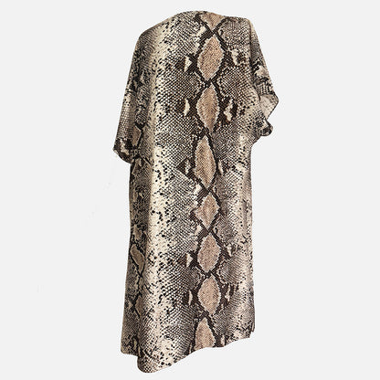 Garden of Eden - Lush Satin Beaded Off-Shoulder Kaftan