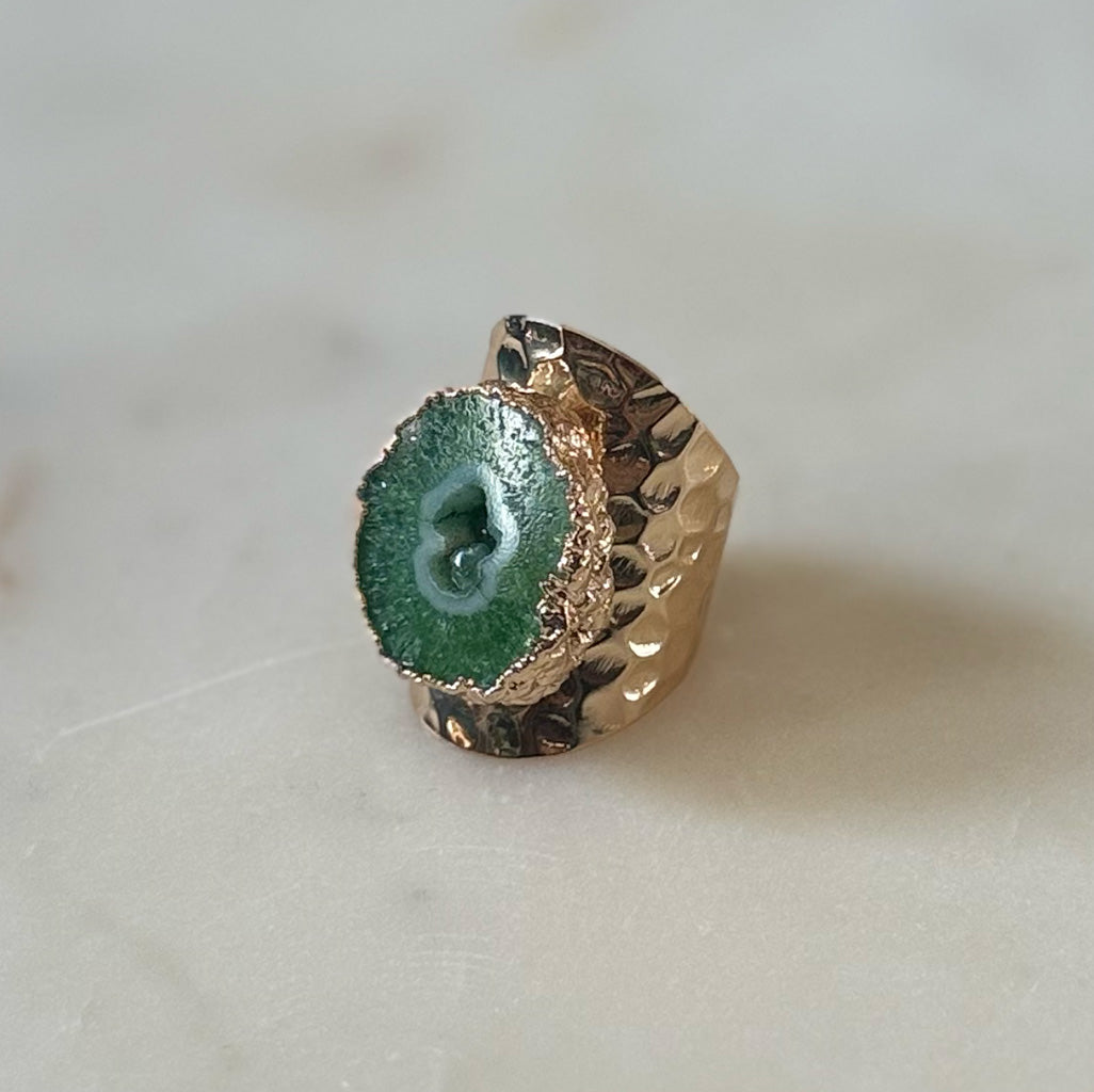Axis Agate Statement Ring