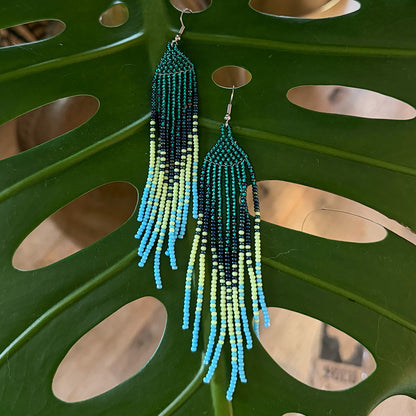 Ilala Ocean - Hand-beaded African Earrings