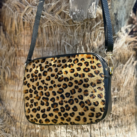 Leopard Luxe - Italian Leather Box Bag
