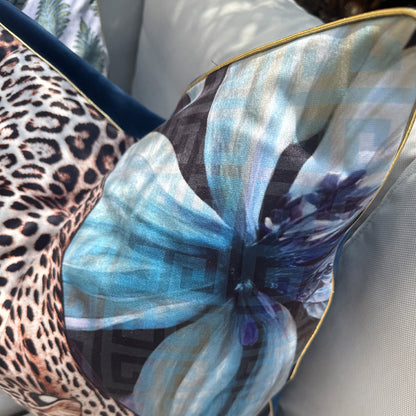 Leopard Crawl - Velvet Scatter with Feather Inner - 60x60cm