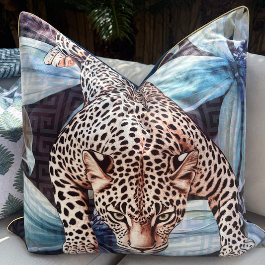 Leopard Crawl - Velvet Scatter with Feather Inner - 60x60cm