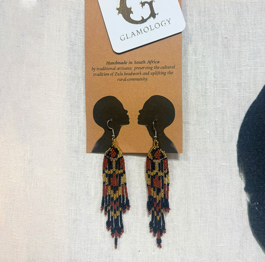 Nambithi Leopard - Hand-beaded African Earrings