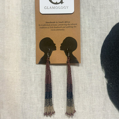 Lukimbi Lioness - Hand-beaded African Earrings