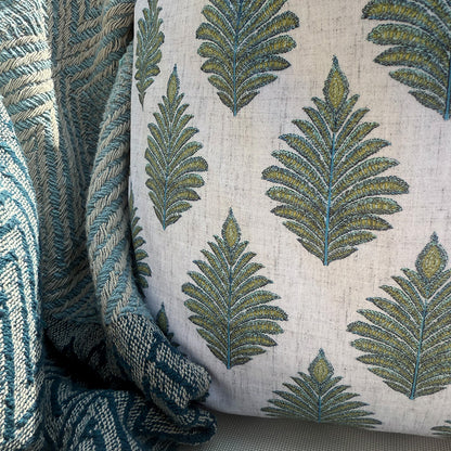 Palm Royale - Velvet Scatter with Feather Inner - 50x50cm