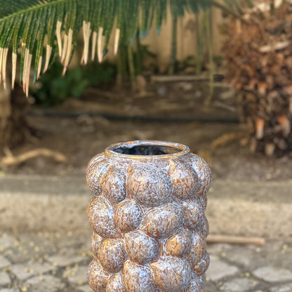 Palm Kernel - Painted Ceramic Cluster Vase Medium