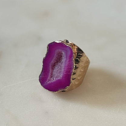 Axis Agate Statement Ring