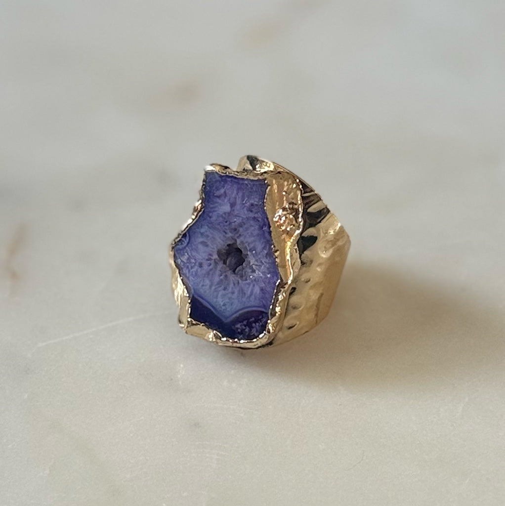 Axis Agate Statement Ring