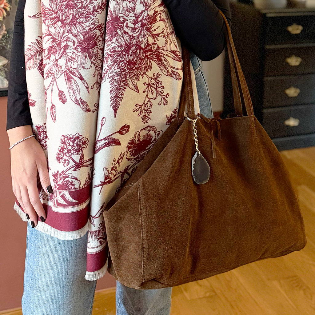 Soft Shopper - Italian Suede Leather Unlined