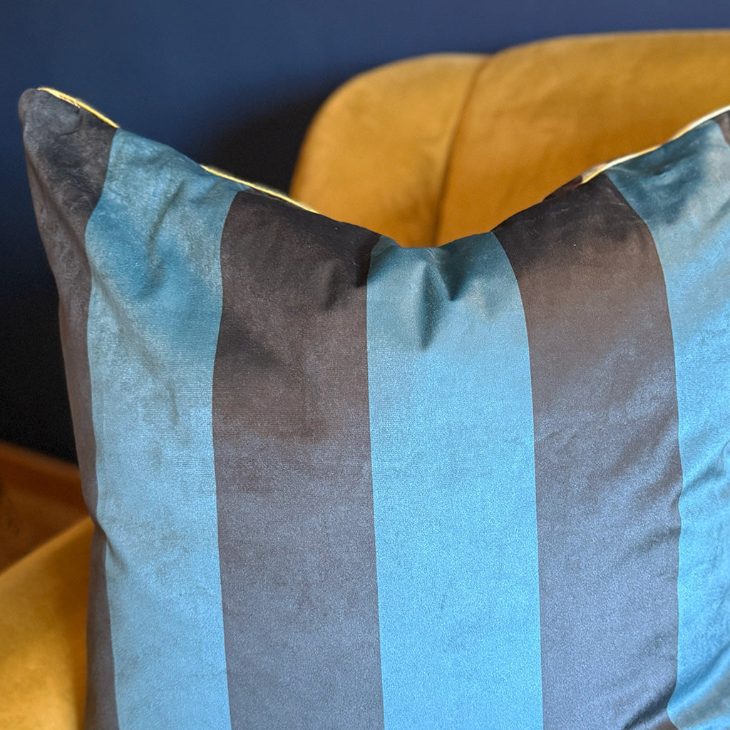 Zebra Dance - Velvet Scatter with Feather Inner - 60x60cm