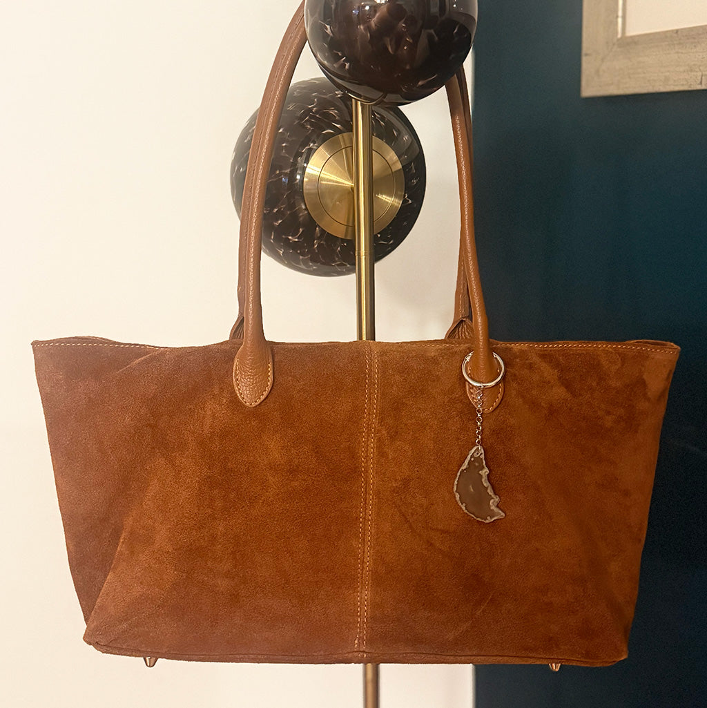 Baguette Bag - Italian Suede Leather Shopper