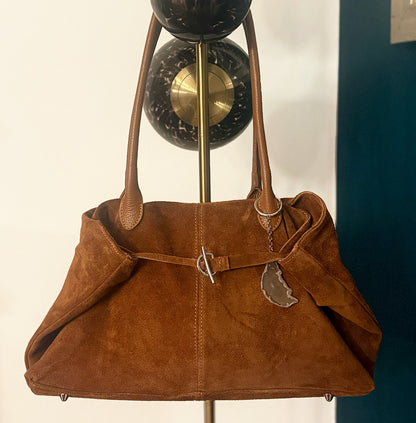 Baguette Bag - Italian Suede Leather Shopper