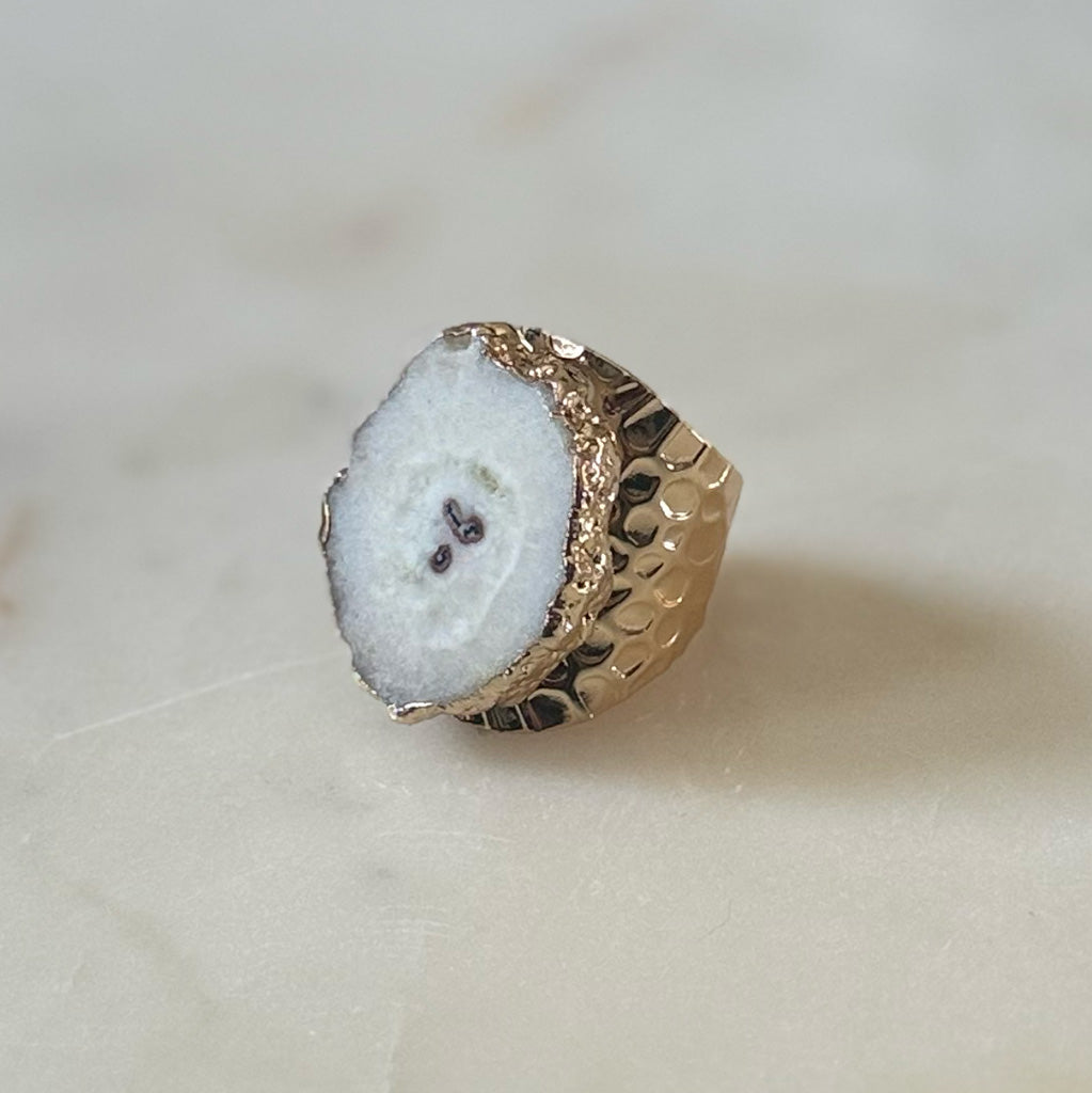 Axis Agate Statement Ring